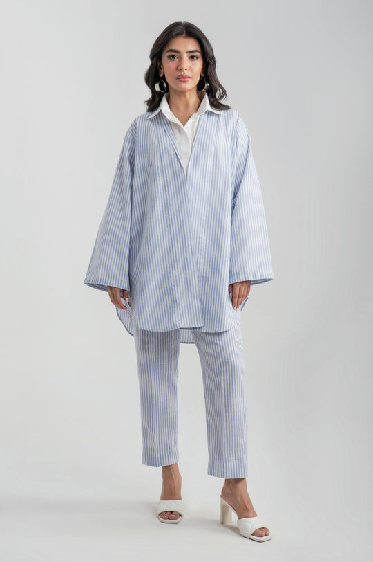 V neck Sky Co-ord set - 9figure