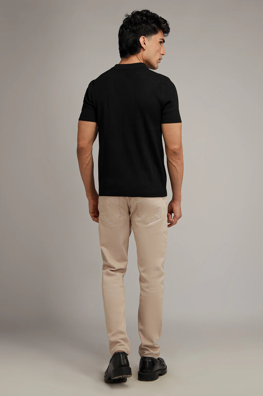 Johnny Collar Textured Polo