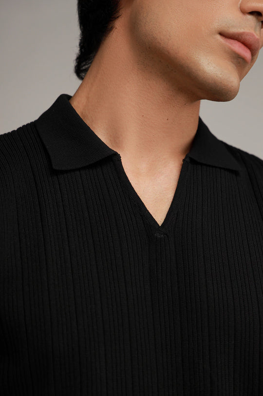 Johnny Collar Textured Polo