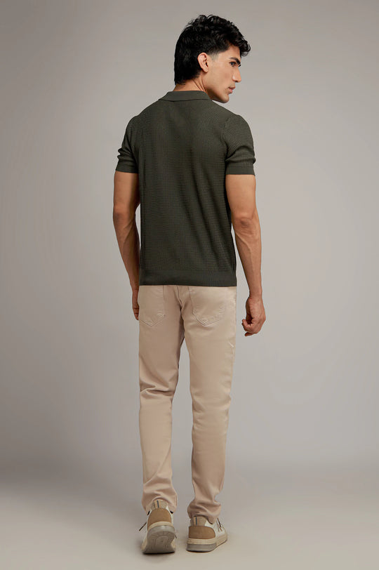 Johnny Collar Textured Polo