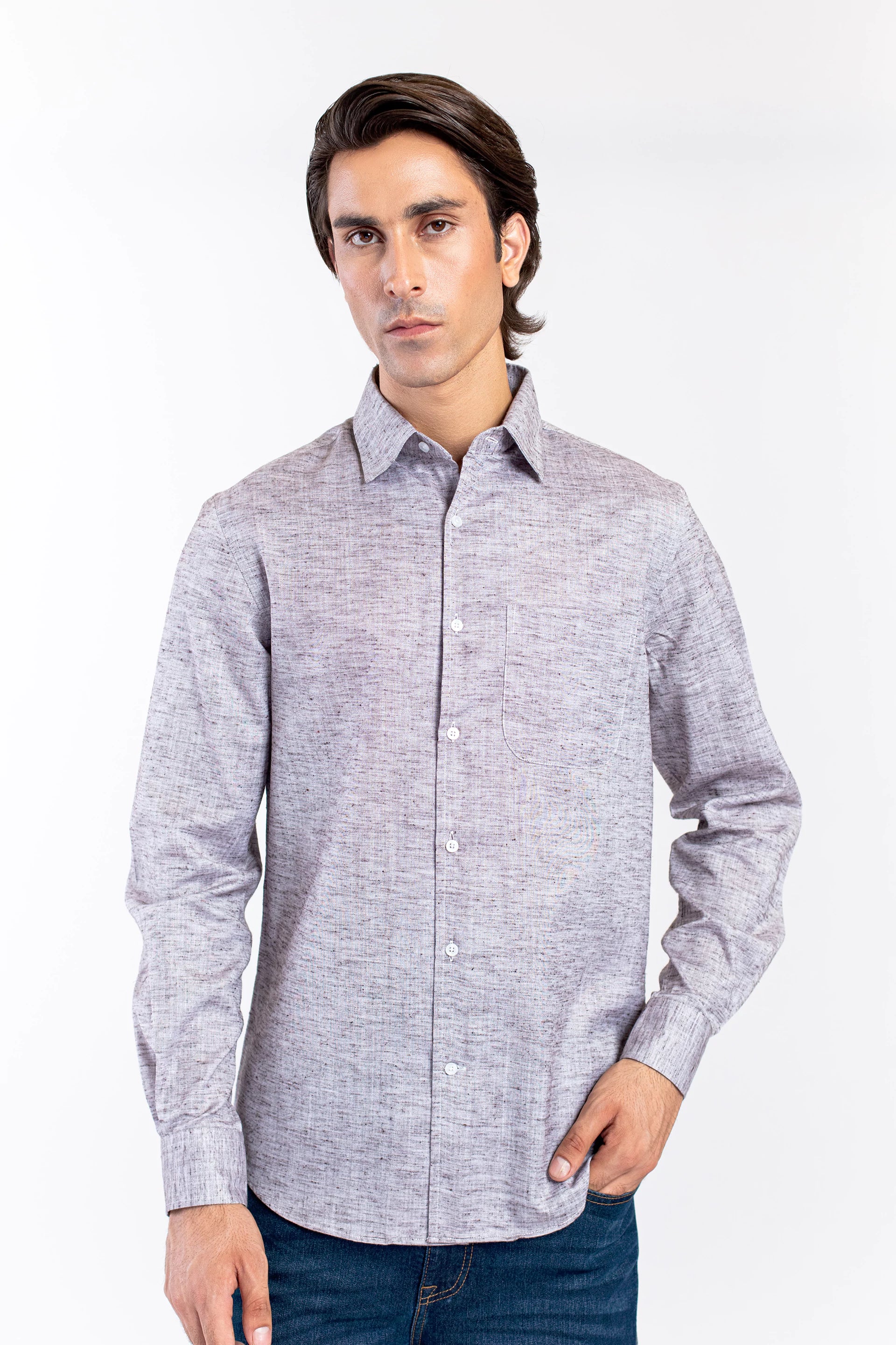 Basic Collar Textured shirt - 9figure