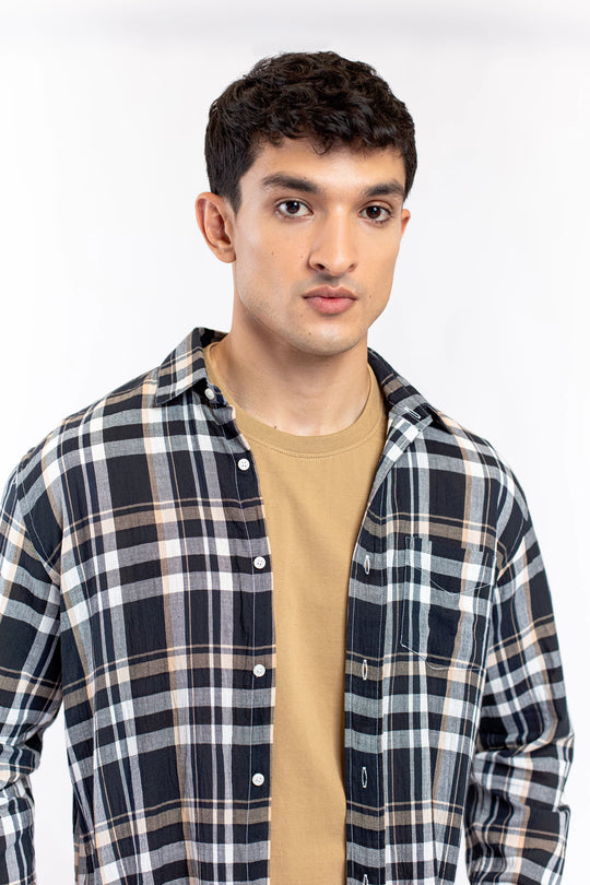 Basic Collar Checkered shirt - 9figure