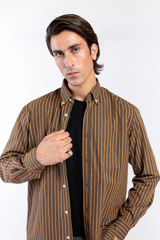 Button Down Striped Shirt - 9figure