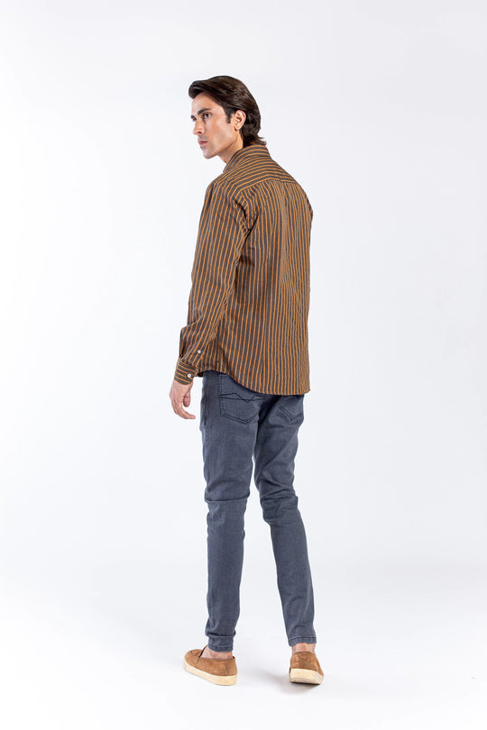 Button Down Striped Shirt - 9figure