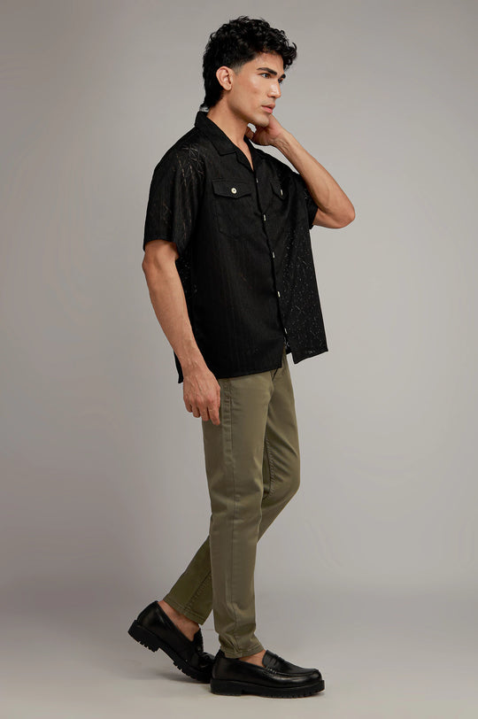 Cuban Collar Knitted shirt