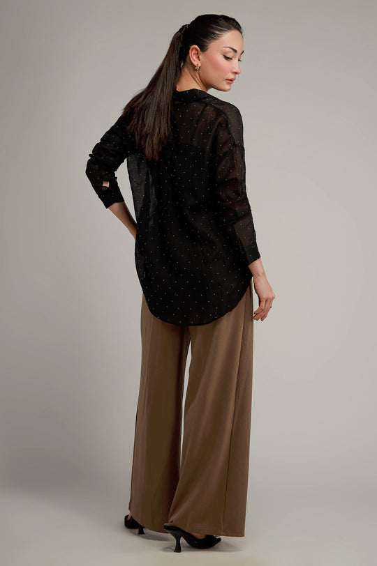 Button Down Textured Shirt