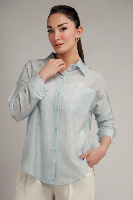 Button Down Textured Shirt