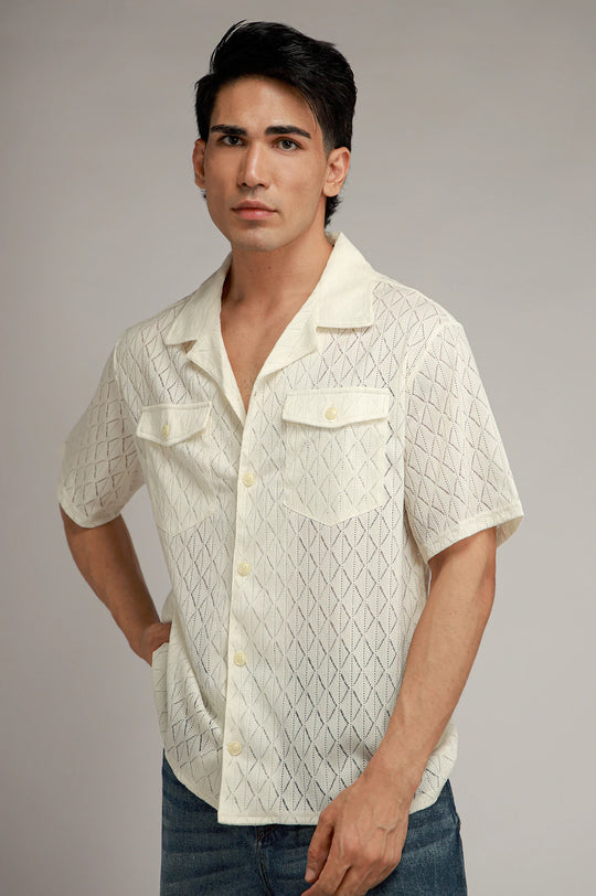 Cuban Collar Knitted shirt