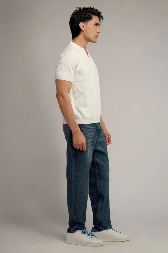 Johnny Collar Textured Polo