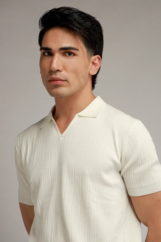 Johnny Collar Textured Polo