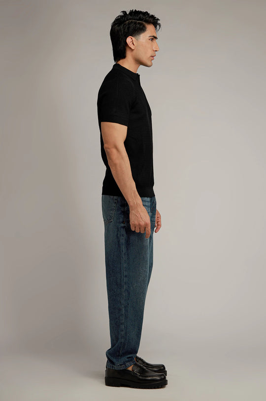 Johnny Collar Textured Polo