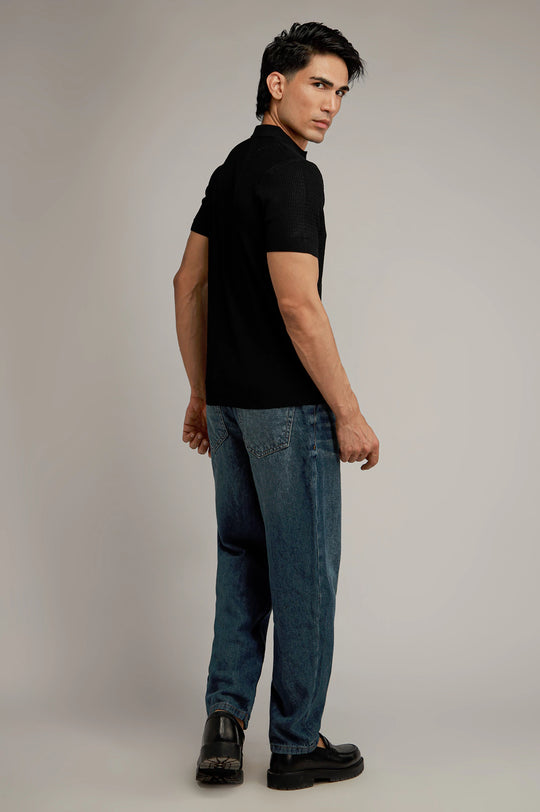 Johnny Collar Textured Polo