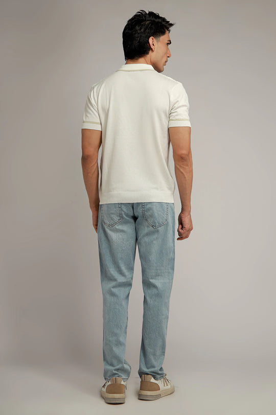 Zipper Textured Polo