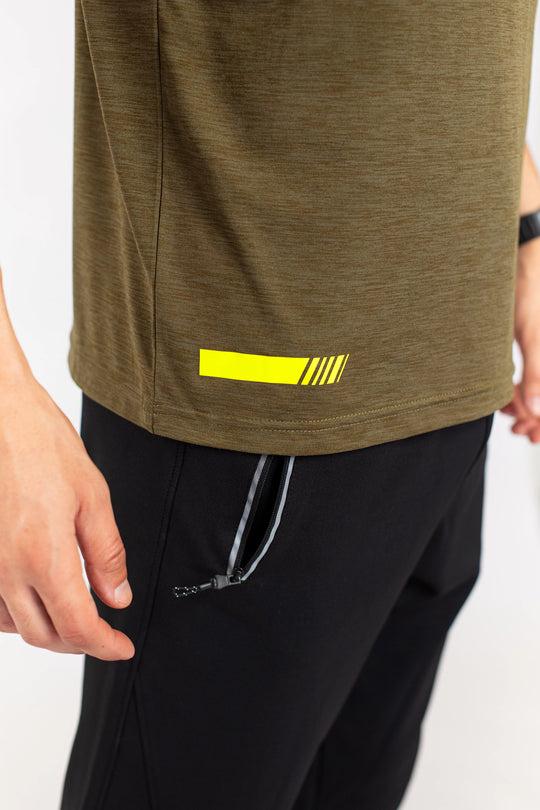 Army Green Melange T-Shirt - 9figure