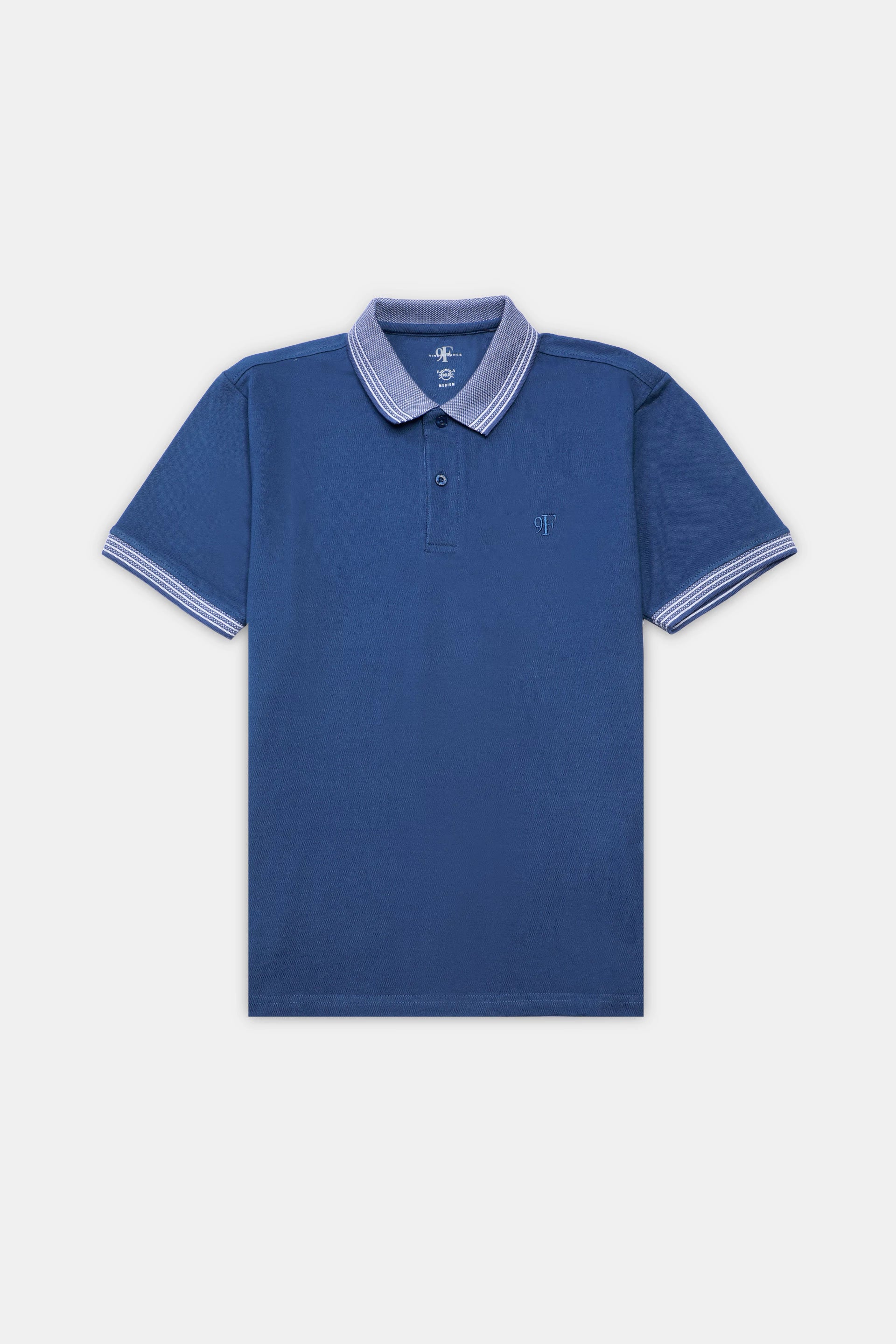 Jacquard Tipping Collar Polo Shirt - 9figure