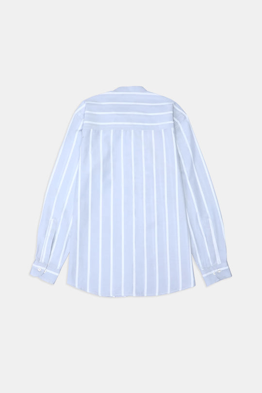 Mandarin Collar Striped Shirt - 9figure