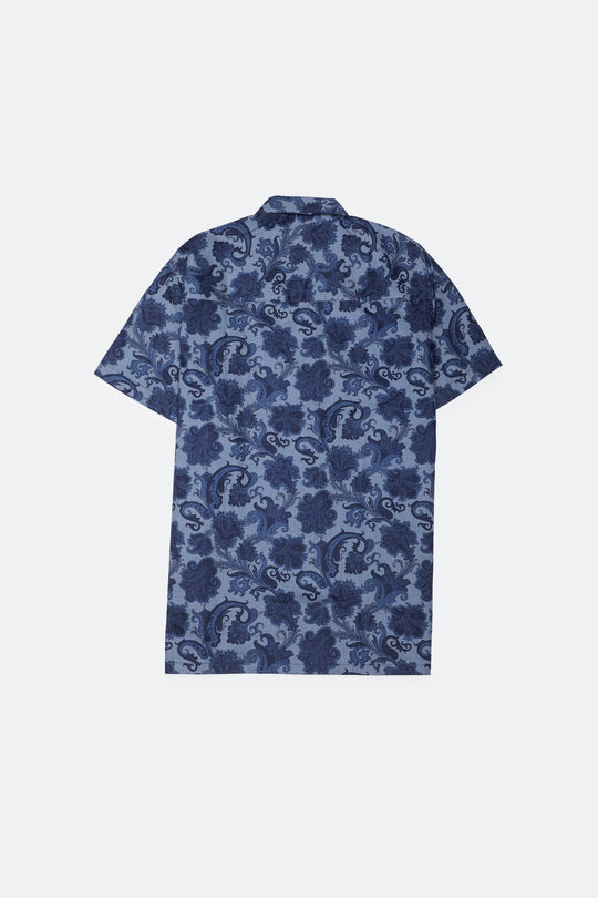 Cuban Collar Printed Shirt