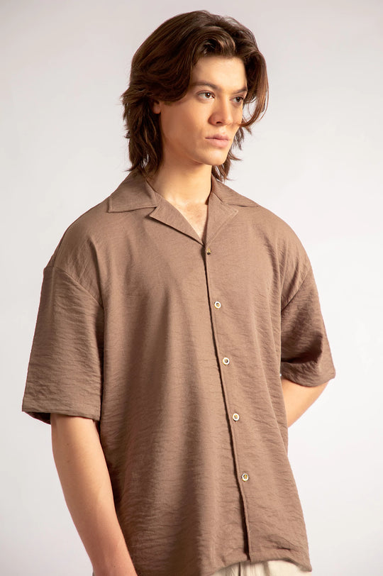 Cuban Collar Textured shirt