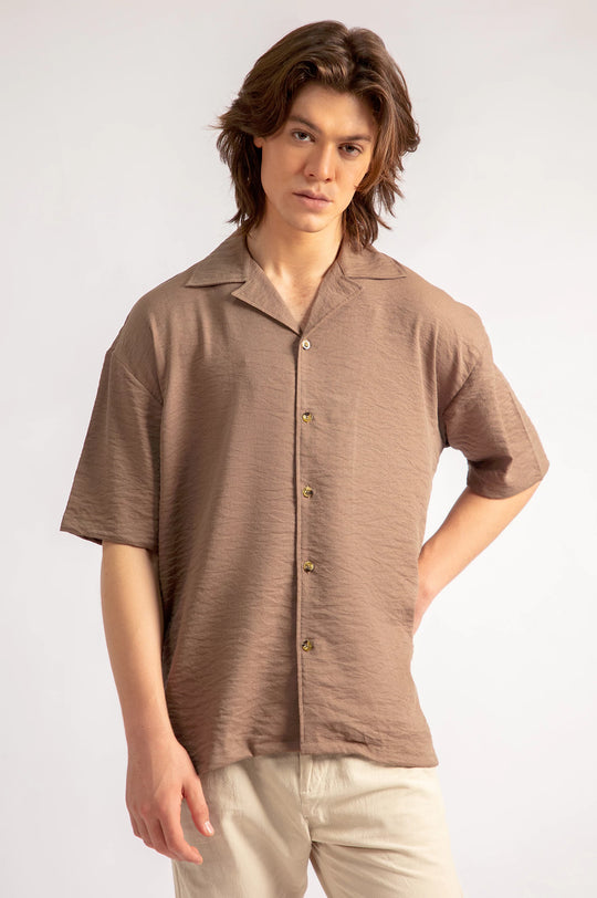 Cuban Collar Textured shirt