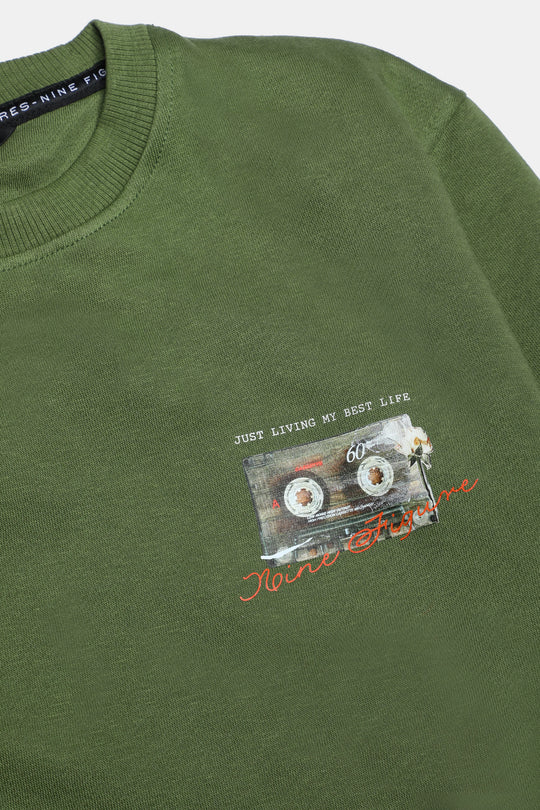 Mens Graphic Regular Sweatshirt