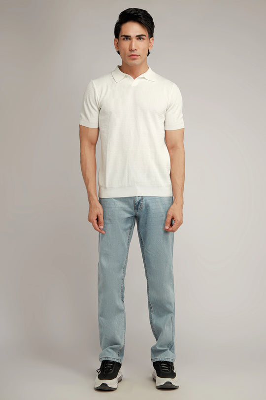 Johnny Collar Textured Polo