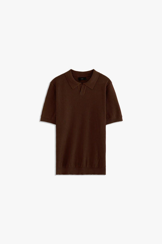 Johnny Collar Textured Polo