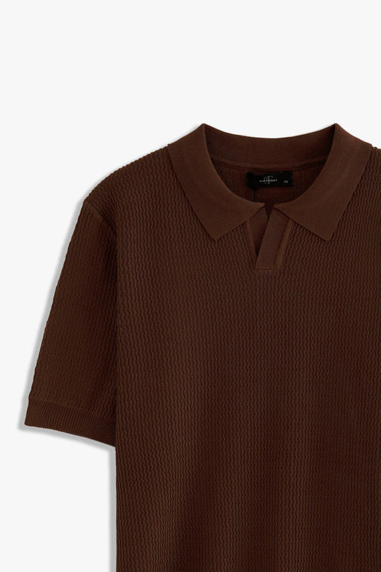 Johnny Collar Textured Polo