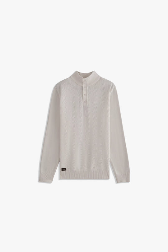 Mock Neck Textured Sweater