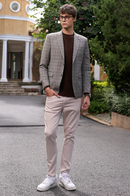 Brown Men Blazer