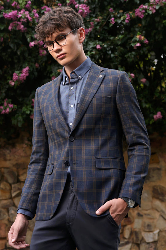 Navy Blue Men Blazer