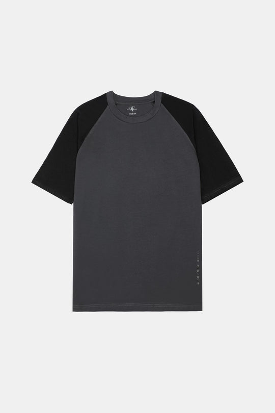 Printed Reglan Sleeve T-Shirt