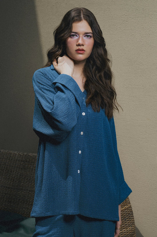 V-Neck Button Down Co-ord Set