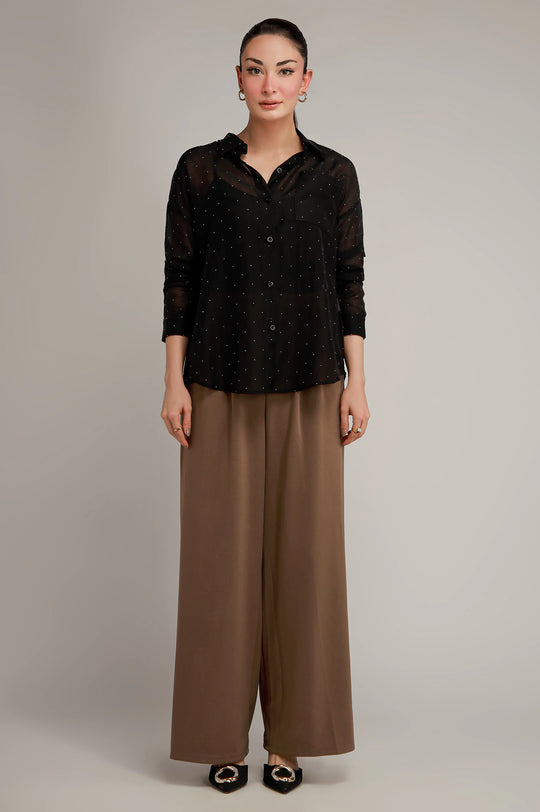 Button Down Textured Shirt