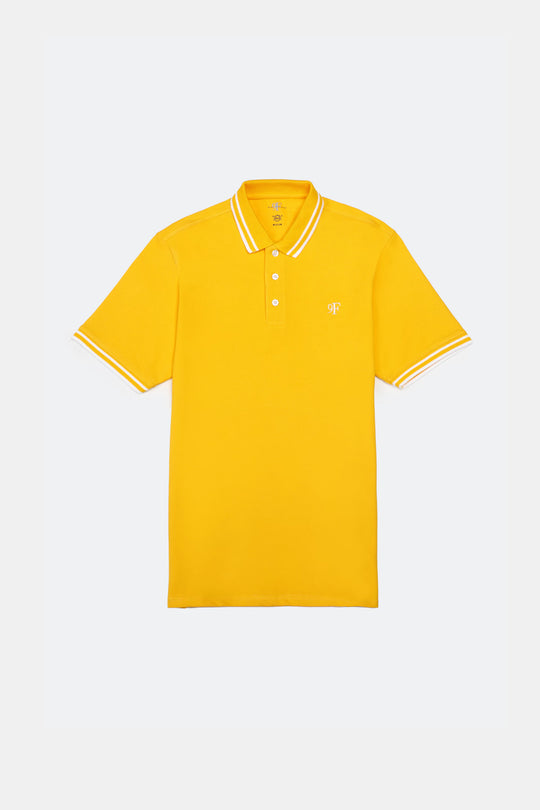 Jacquard Collar Polo Shirt - 9figure
