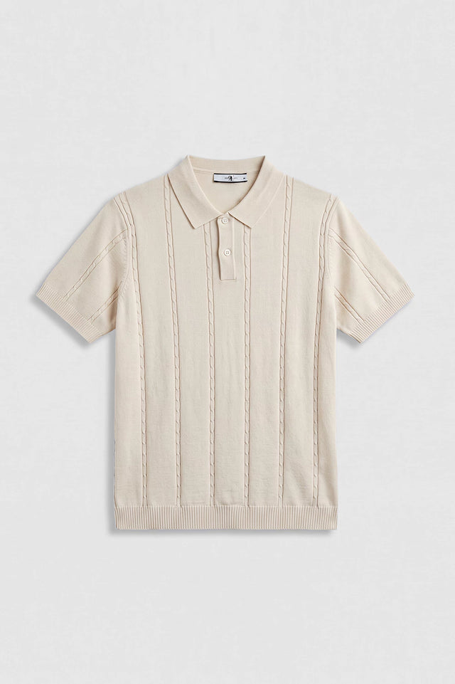 Button Textured Polo
