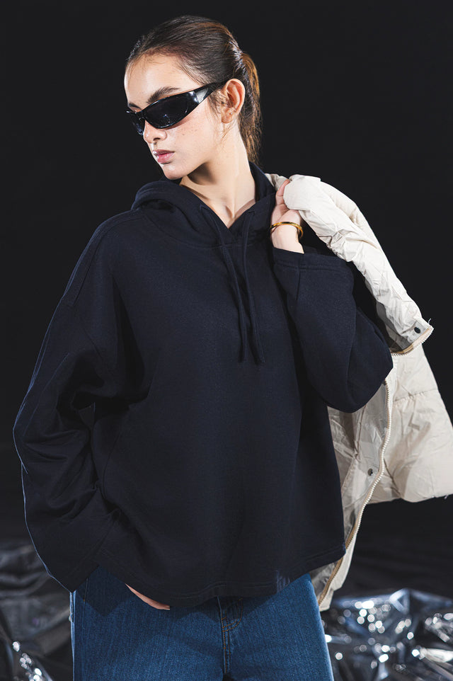 WOMENS PULLOVER BASIC HOODIE