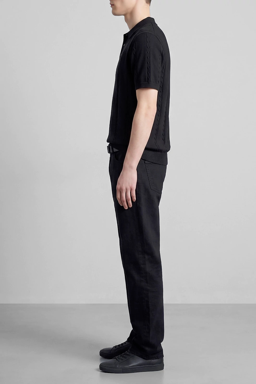 Button Textured Polo