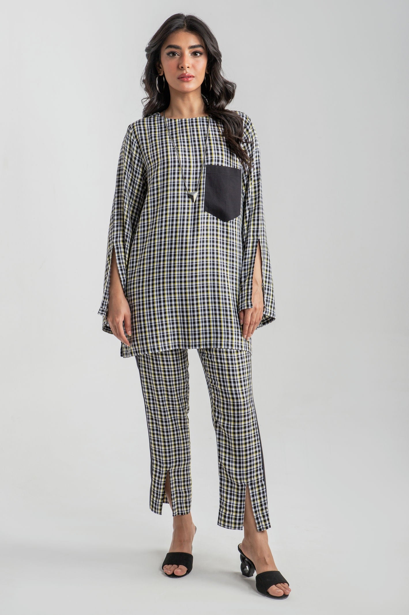 Checkered Co-ord with a pocket