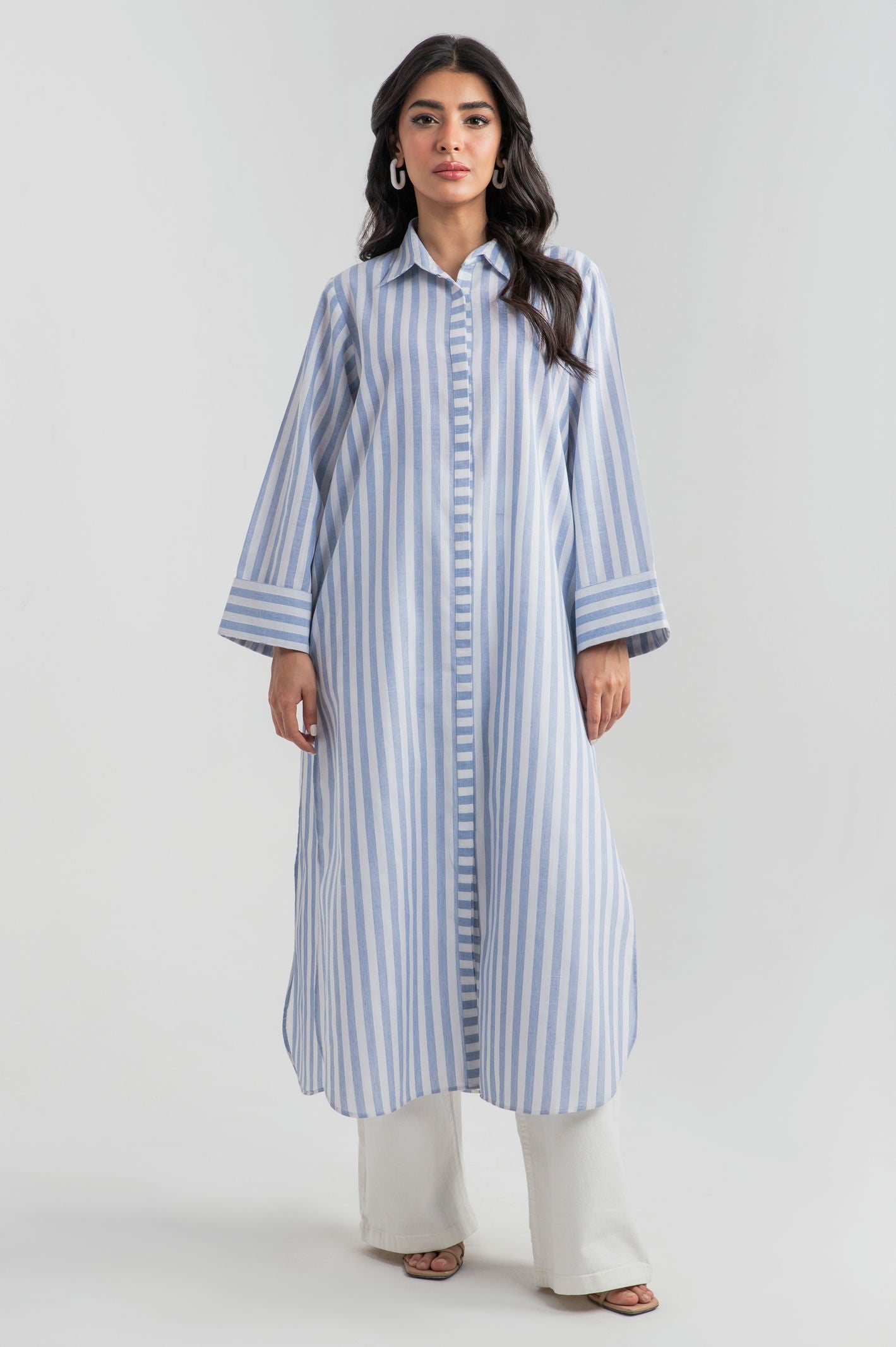 Striped Long Oversized Shirt