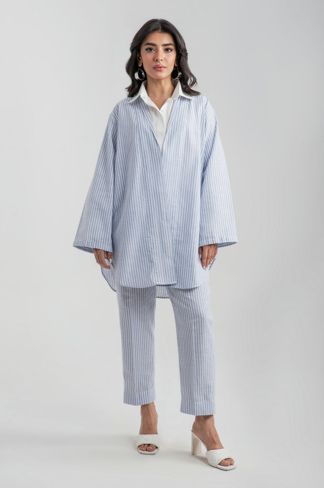 V neck Sky Co-ord set - 9figure