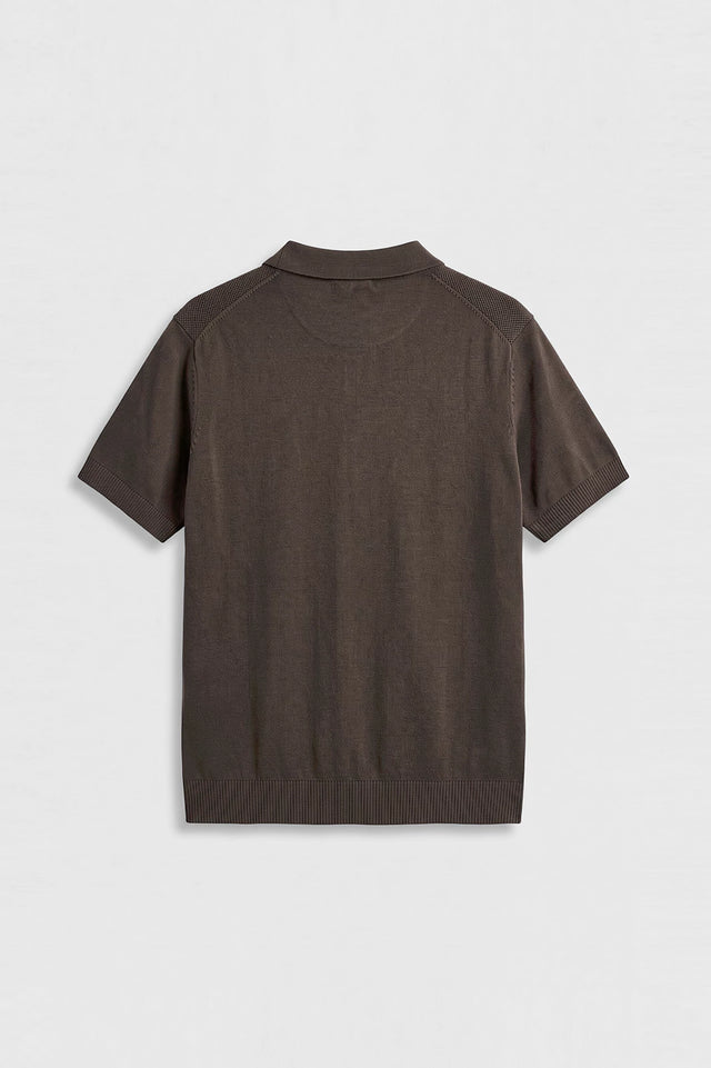 Zipper Textured Polo