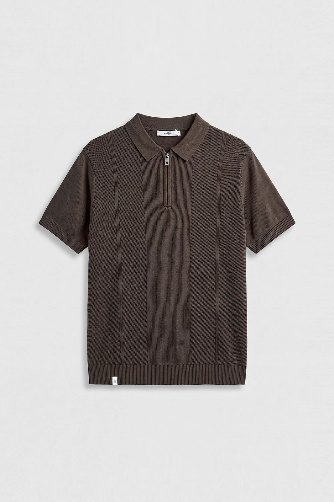 Zipper Textured Polo
