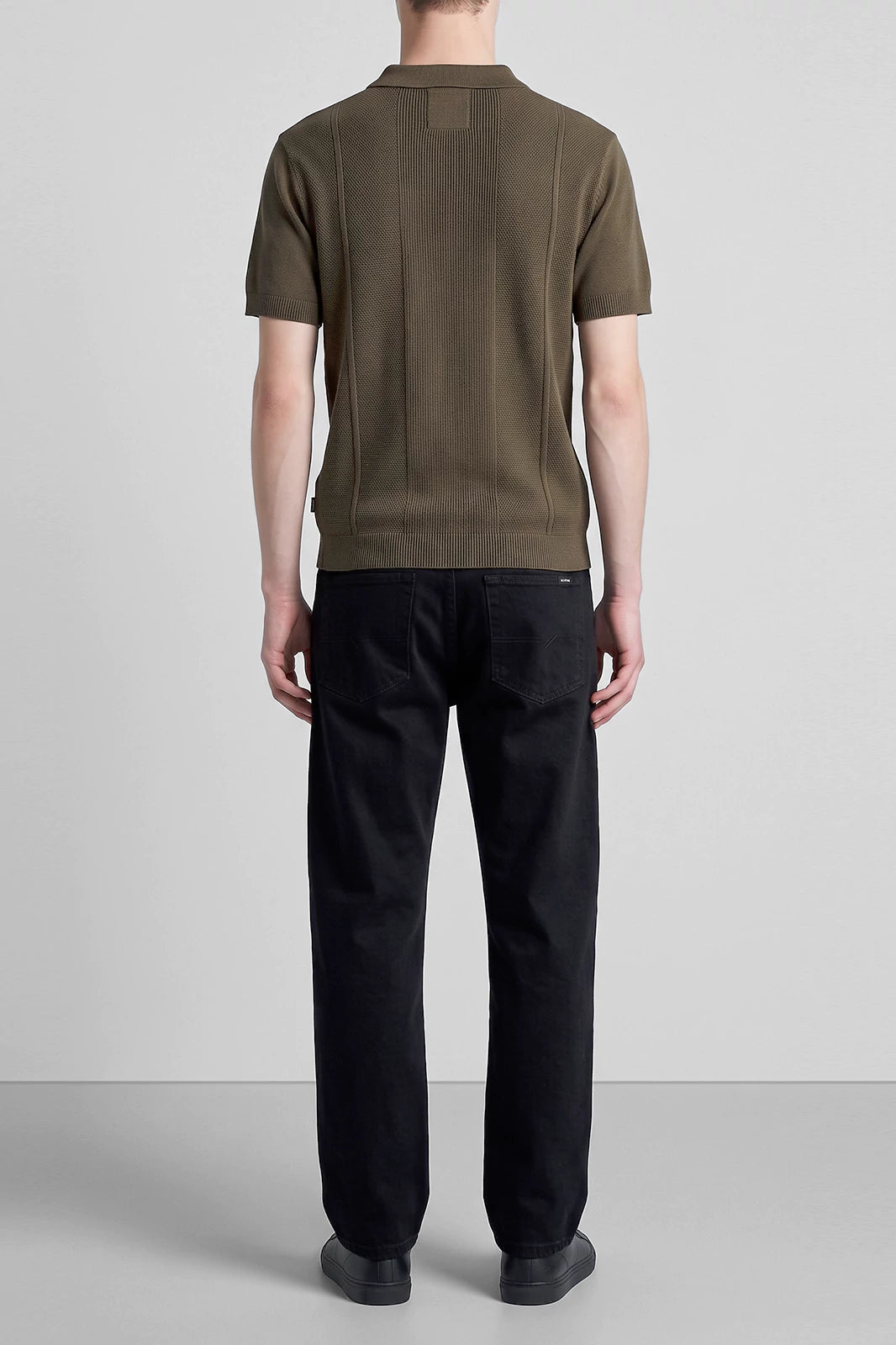 Zipper Textured Polo