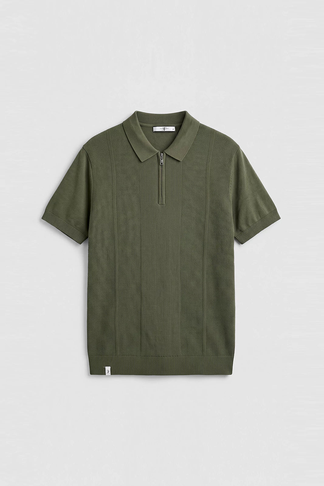 Zipper Textured Polo