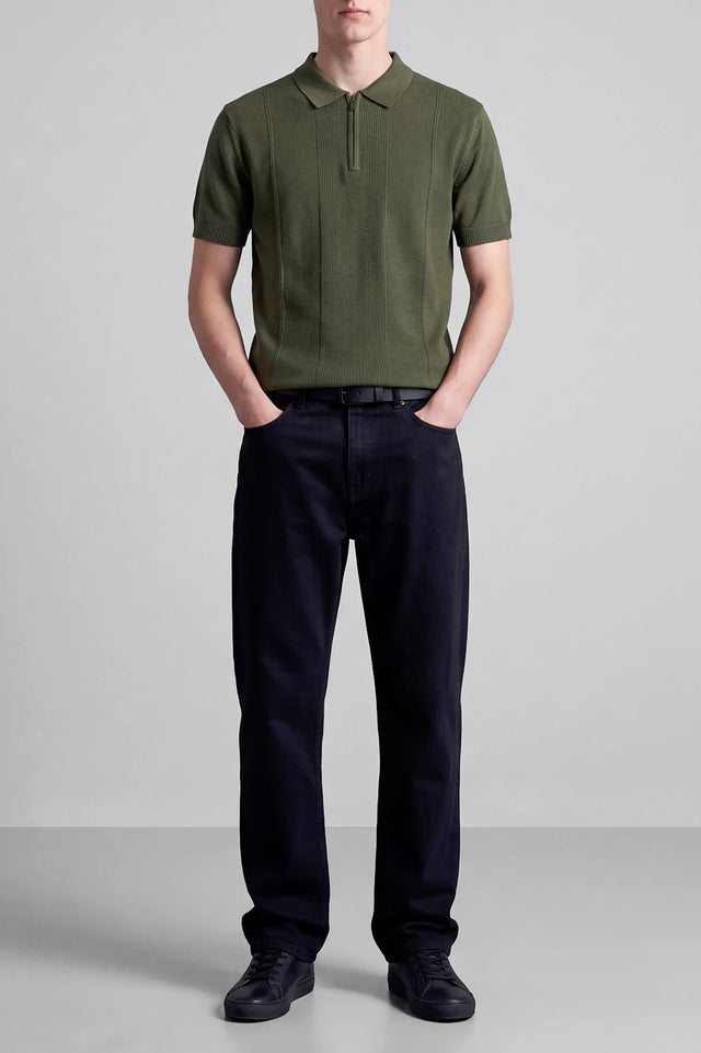 Zipper Textured Polo