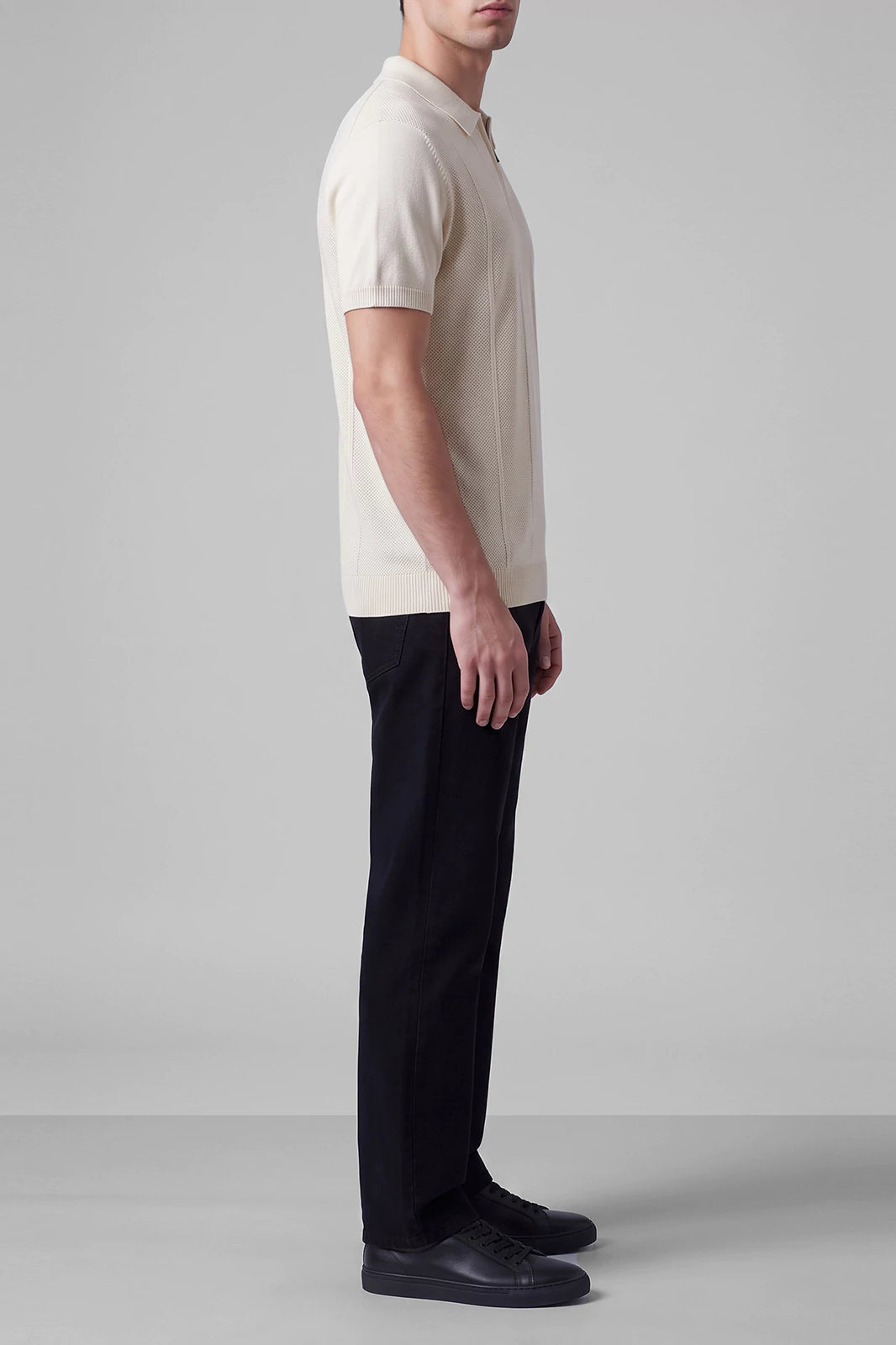 Zipper Textured Polo