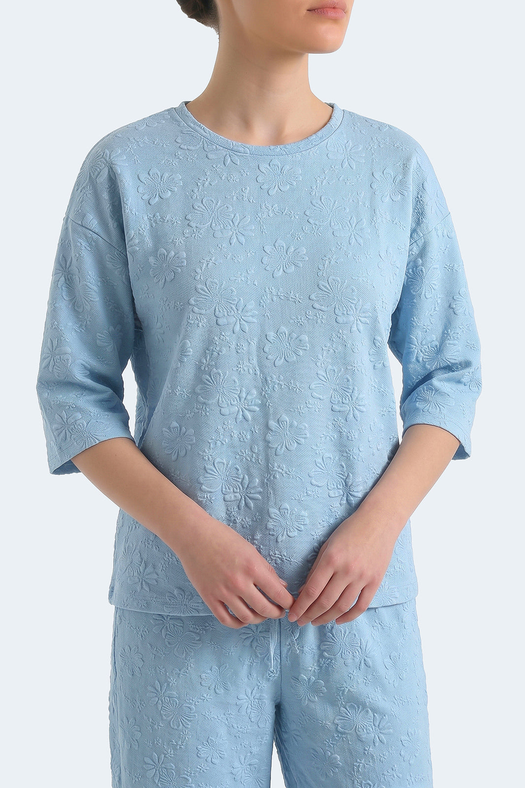 Womens Jacquard Textured Co-ord Set