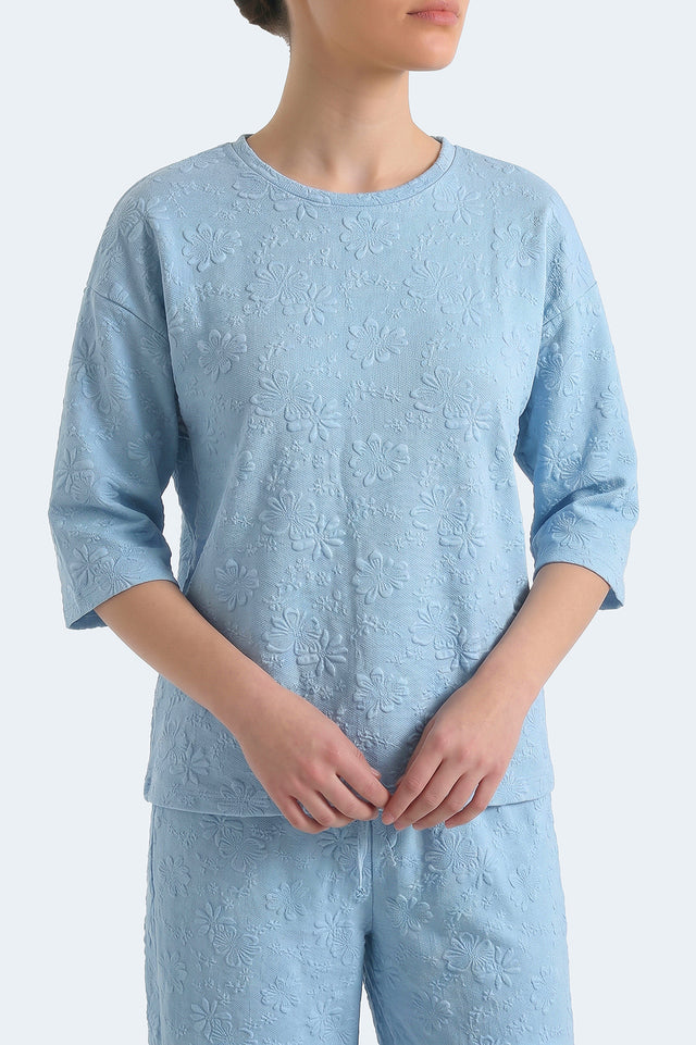 Womens Jacquard Textured Co-ord Set