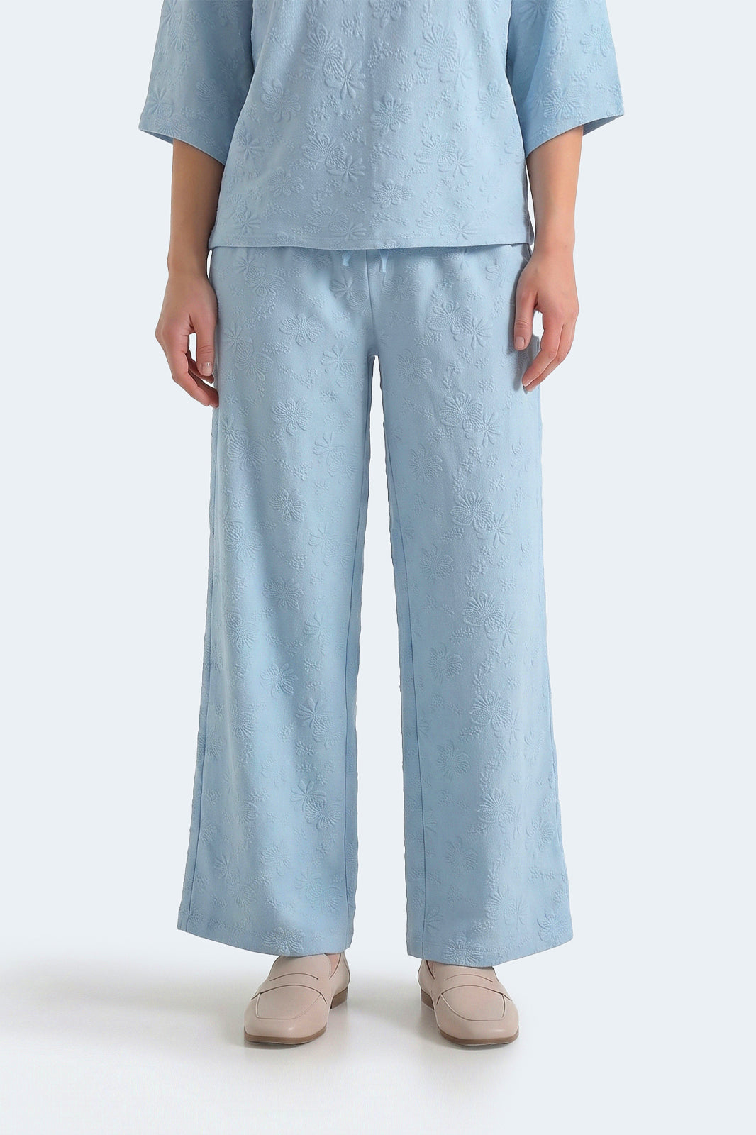 Womens Jacquard Textured Co-ord Set