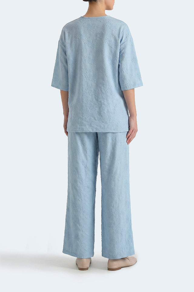 Womens Jacquard Textured Co-ord Set